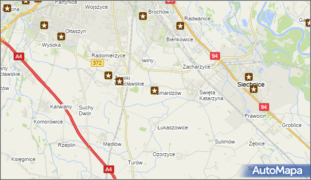 mapa Smardzów gmina Siechnice, Smardzów gmina Siechnice na mapie Targeo