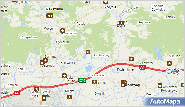 mapa Smolarzyny, Smolarzyny na mapie Targeo