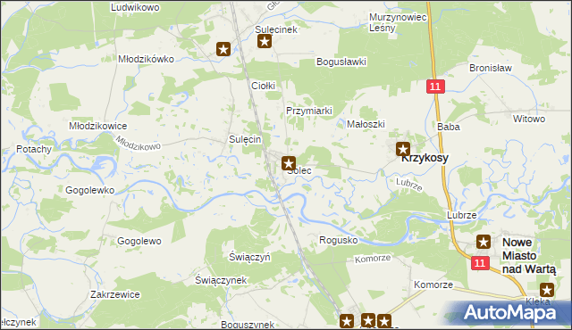 mapa Solec gmina Krzykosy, Solec gmina Krzykosy na mapie Targeo