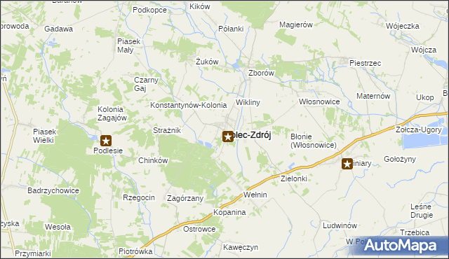 mapa Solec-Zdrój, Solec-Zdrój na mapie Targeo