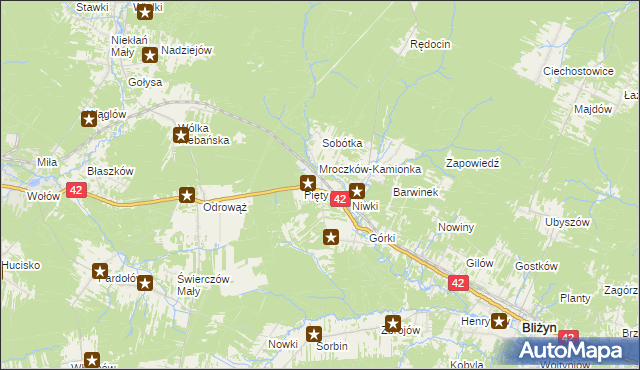 mapa Sołtyków gmina Bliżyn, Sołtyków gmina Bliżyn na mapie Targeo