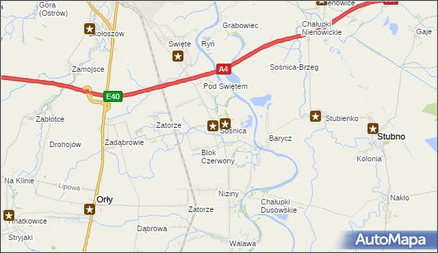 mapa Sośnica gmina Radymno, Sośnica gmina Radymno na mapie Targeo