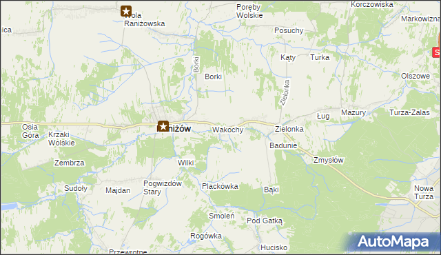 mapa Staniszewskie, Staniszewskie na mapie Targeo