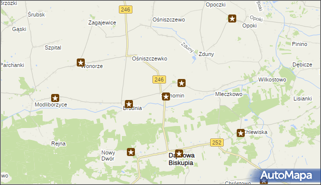 mapa Stanomin, Stanomin na mapie Targeo