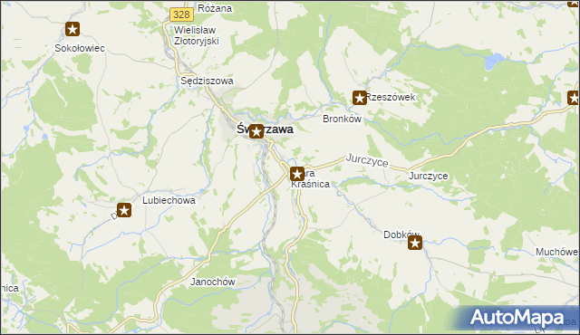 mapa Stara Kraśnica, Stara Kraśnica na mapie Targeo