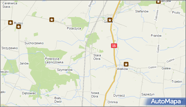 mapa Stara Obra, Stara Obra na mapie Targeo