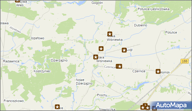 mapa Stara Wiśniewka, Stara Wiśniewka na mapie Targeo