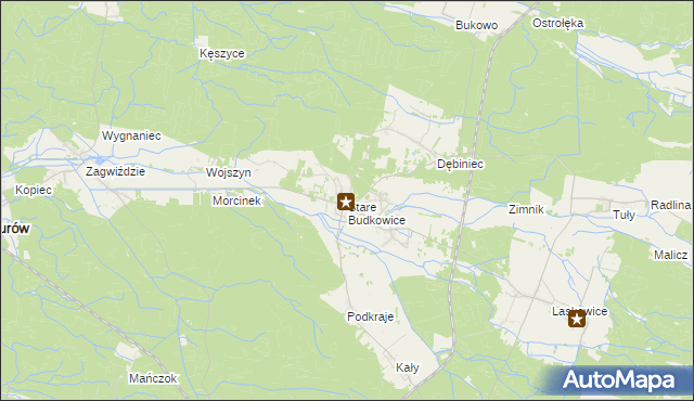 mapa Stare Budkowice, Stare Budkowice na mapie Targeo