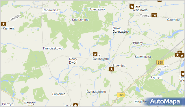 mapa Stare Dzierzążno, Stare Dzierzążno na mapie Targeo