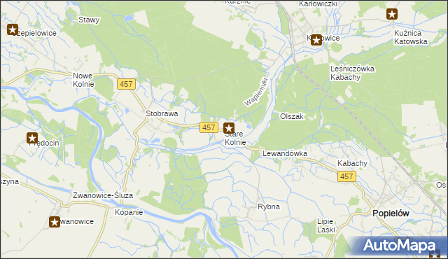 mapa Stare Kolnie, Stare Kolnie na mapie Targeo