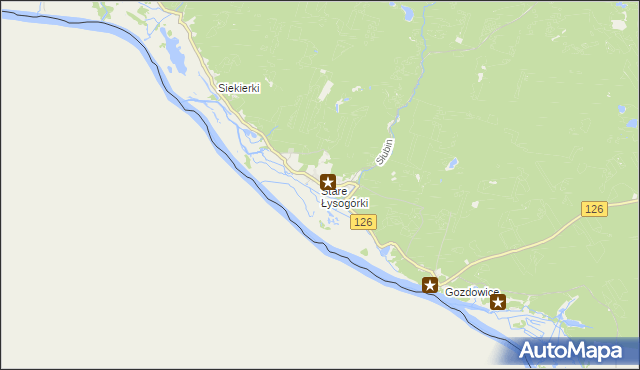 mapa Stare Łysogórki, Stare Łysogórki na mapie Targeo