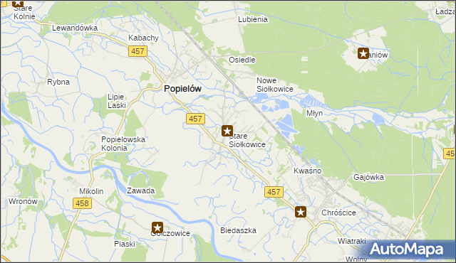 mapa Stare Siołkowice, Stare Siołkowice na mapie Targeo