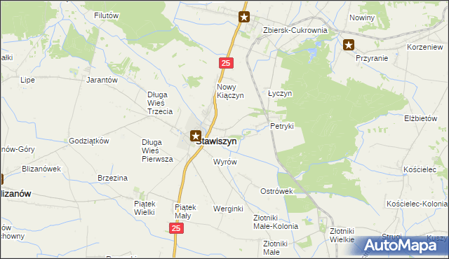 mapa Stary Kiączyn, Stary Kiączyn na mapie Targeo