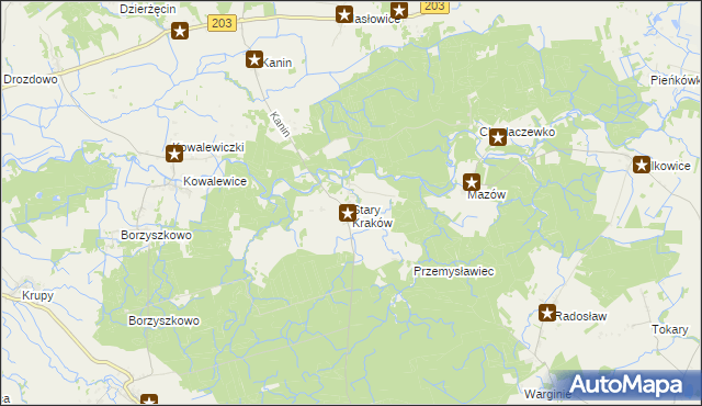 mapa Stary Kraków, Stary Kraków na mapie Targeo