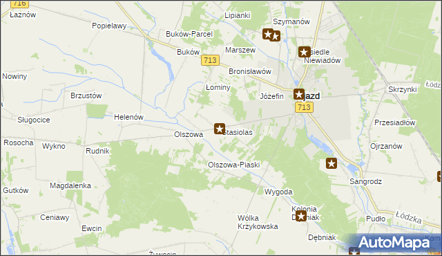 mapa Stasiolas, Stasiolas na mapie Targeo