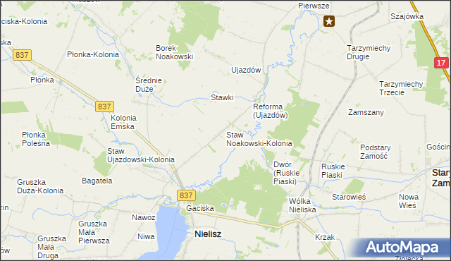 mapa Staw Noakowski-Kolonia, Staw Noakowski-Kolonia na mapie Targeo
