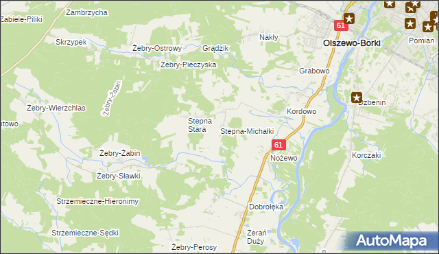 mapa Stepna-Michałki, Stepna-Michałki na mapie Targeo