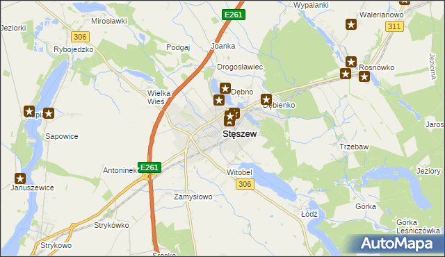 mapa Stęszew, Stęszew na mapie Targeo