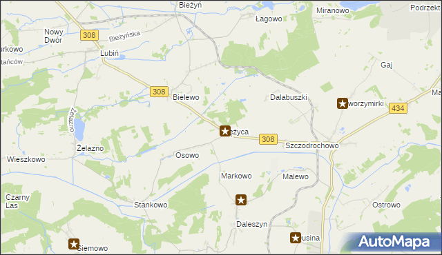 mapa Stężyca gmina Gostyń, Stężyca gmina Gostyń na mapie Targeo