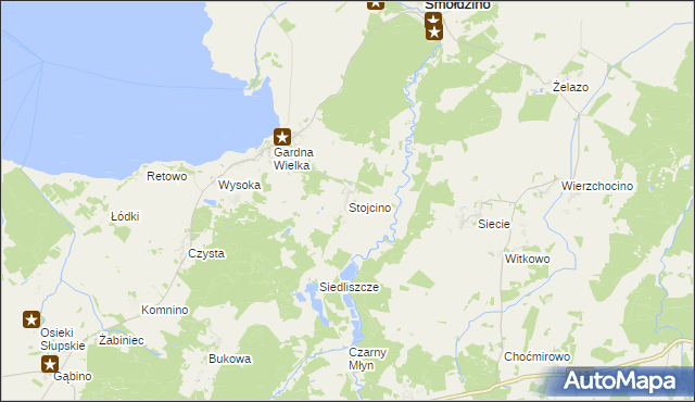 mapa Stojcino, Stojcino na mapie Targeo