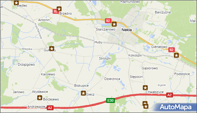 mapa Stroszki, Stroszki na mapie Targeo