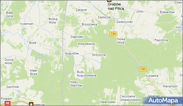 mapa Strzyżyna, Strzyżyna na mapie Targeo