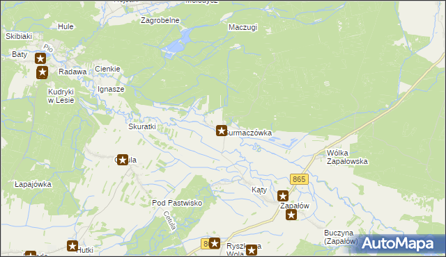 mapa Surmaczówka, Surmaczówka na mapie Targeo