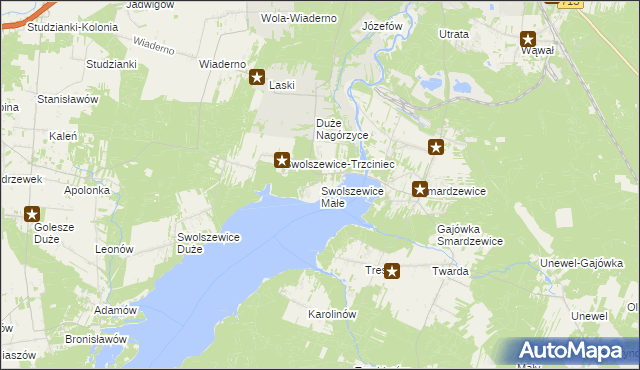 mapa Swolszewice Małe, Swolszewice Małe na mapie Targeo