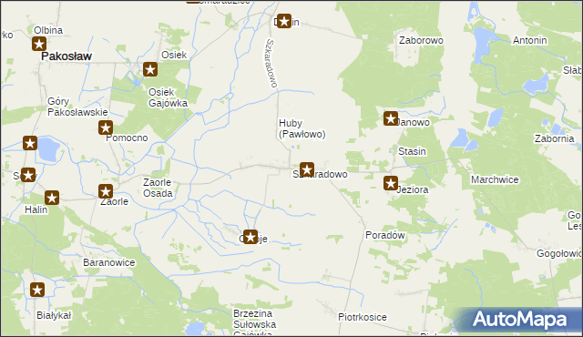 mapa Szkaradowo, Szkaradowo na mapie Targeo