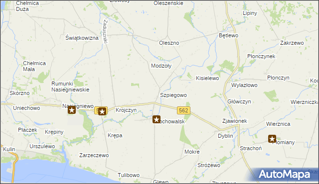 mapa Szpiegowo, Szpiegowo na mapie Targeo