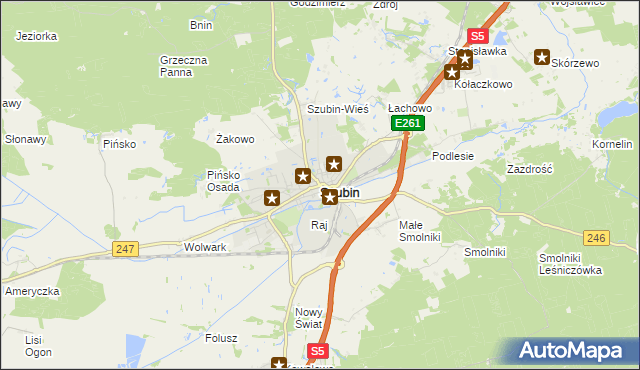 mapa Szubin, Szubin na mapie Targeo