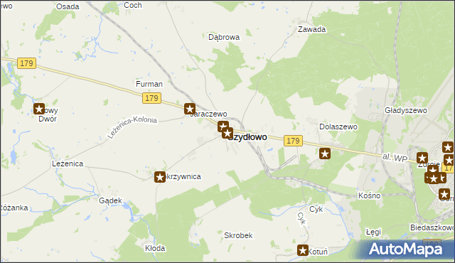 mapa Szydłowo powiat pilski, Szydłowo powiat pilski na mapie Targeo