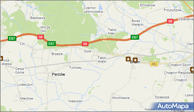 mapa Tabor Wielki, Tabor Wielki na mapie Targeo