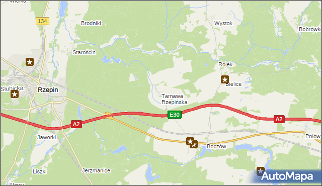 mapa Tarnawa Rzepińska, Tarnawa Rzepińska na mapie Targeo