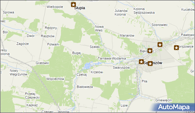 mapa Tarnawa-Wydanka, Tarnawa-Wydanka na mapie Targeo