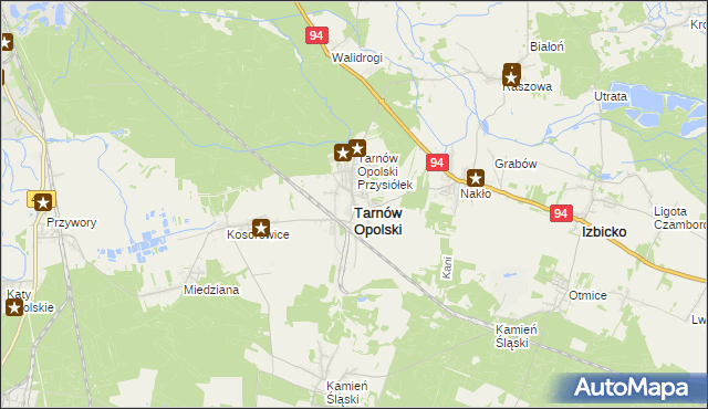 mapa Tarnów Opolski, Tarnów Opolski na mapie Targeo