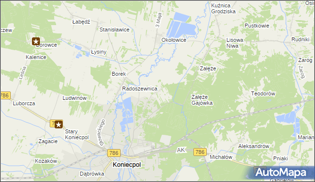 mapa Teresów, Teresów na mapie Targeo