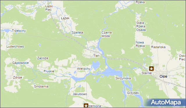 mapa Tleń, Tleń na mapie Targeo