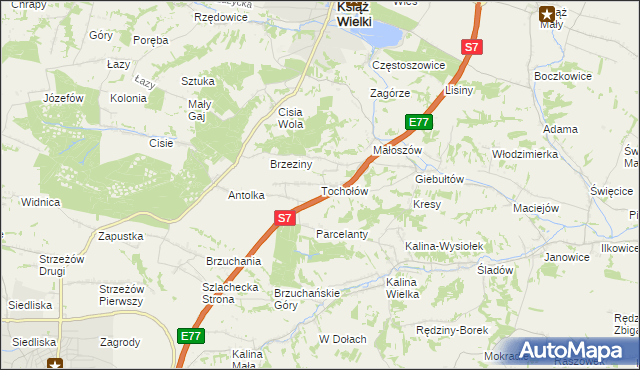 mapa Tochołów, Tochołów na mapie Targeo