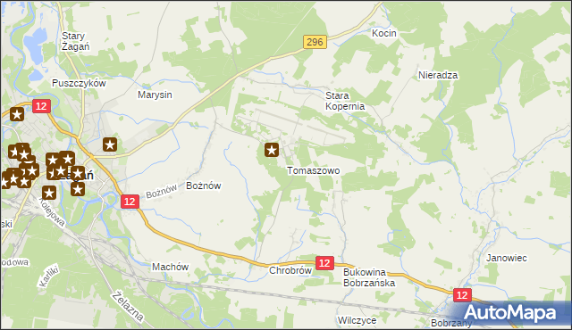 mapa Tomaszowo, Tomaszowo na mapie Targeo