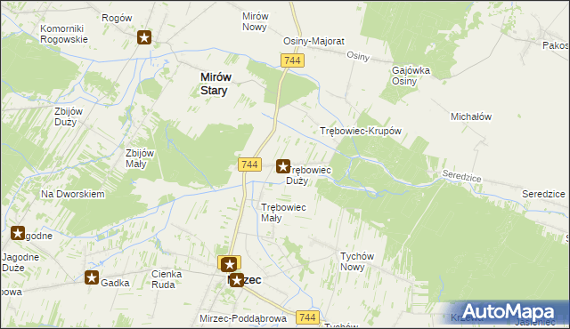 mapa Trębowiec Duży, Trębowiec Duży na mapie Targeo