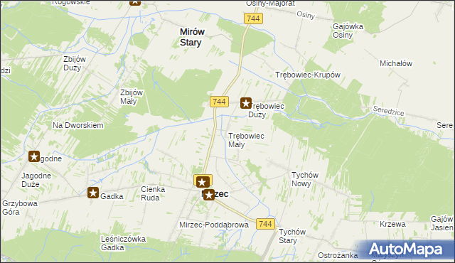 mapa Trębowiec Mały, Trębowiec Mały na mapie Targeo