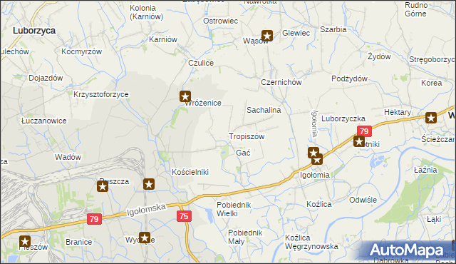 mapa Tropiszów, Tropiszów na mapie Targeo