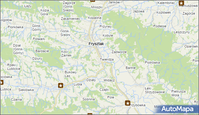 mapa Twierdza, Twierdza na mapie Targeo