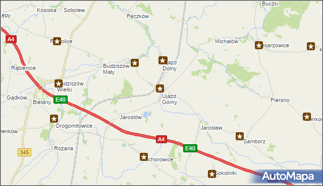 mapa Ujazd Górny, Ujazd Górny na mapie Targeo