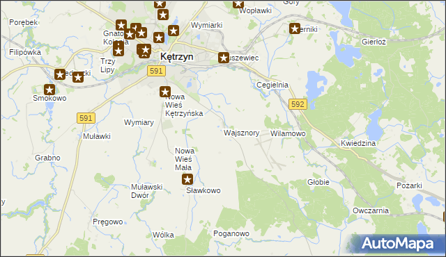 mapa Wajsznory, Wajsznory na mapie Targeo