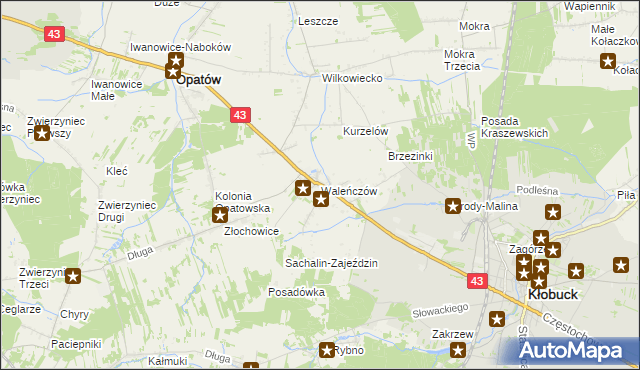 mapa Waleńczów, Waleńczów na mapie Targeo