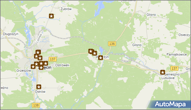 mapa Wędrzyn, Wędrzyn na mapie Targeo