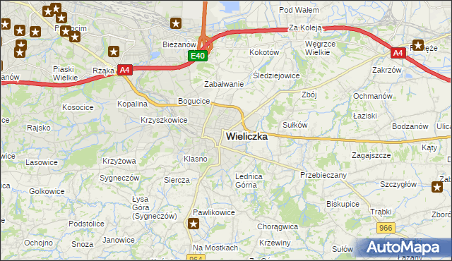 mapa Wieliczka, Wieliczka na mapie Targeo