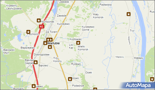 mapa Wielki Komorsk, Wielki Komorsk na mapie Targeo